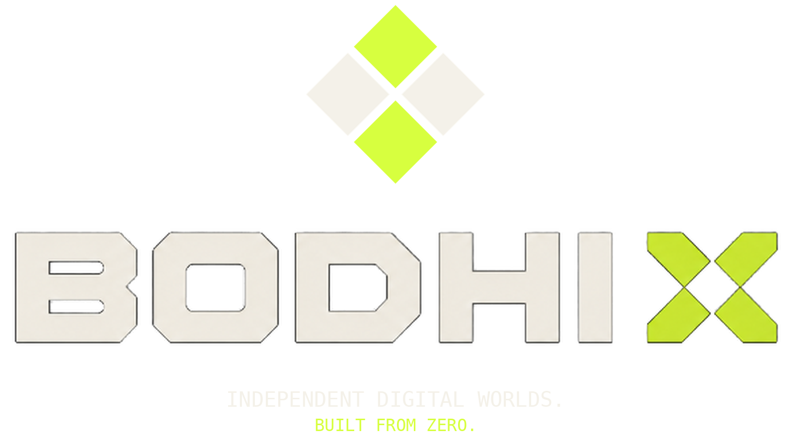 BodhiX — Independent digital worlds. Built from zero.